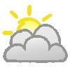 Tagsymbol, Symbolcode "d", Viele Wolken, etwas
                                    Sonne